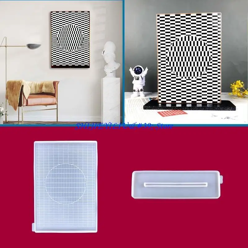 

E21F 3D силиконовая форма с эффектом иллюзии, формы для подвесок, формы для литья орнаментов для изготовления поделок своими