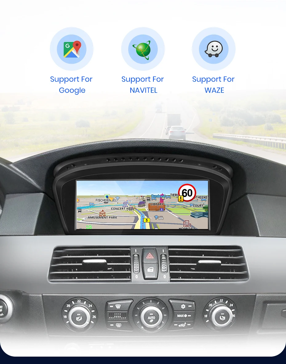 Junsun Carplay für Apple Autoradio Multimedia für BMW 5er E60 E61 E63 E64 für BMW 3er E90 E91 E92 E93 Android Auto – Detail 16
