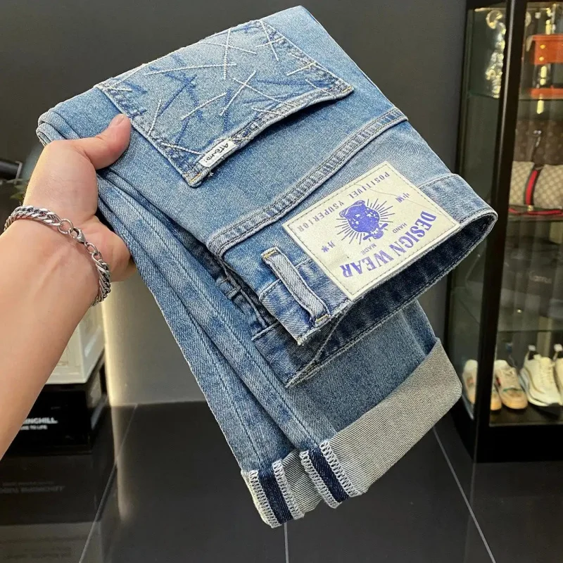

New Men's Fashion Summer 2026 Slim Fit Skinny Stretch Denim Jeans Retro Vintage Style Casual Versatile Stylish and Comfortable f