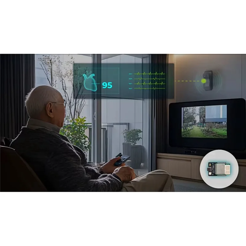 SQPP-XIAO ESP32 C6 60Ghz Mmwave Radar Breathing & Heartbeat Detection Sensor MR60BHA2 Esphome Home Assistant For Seeedstudio