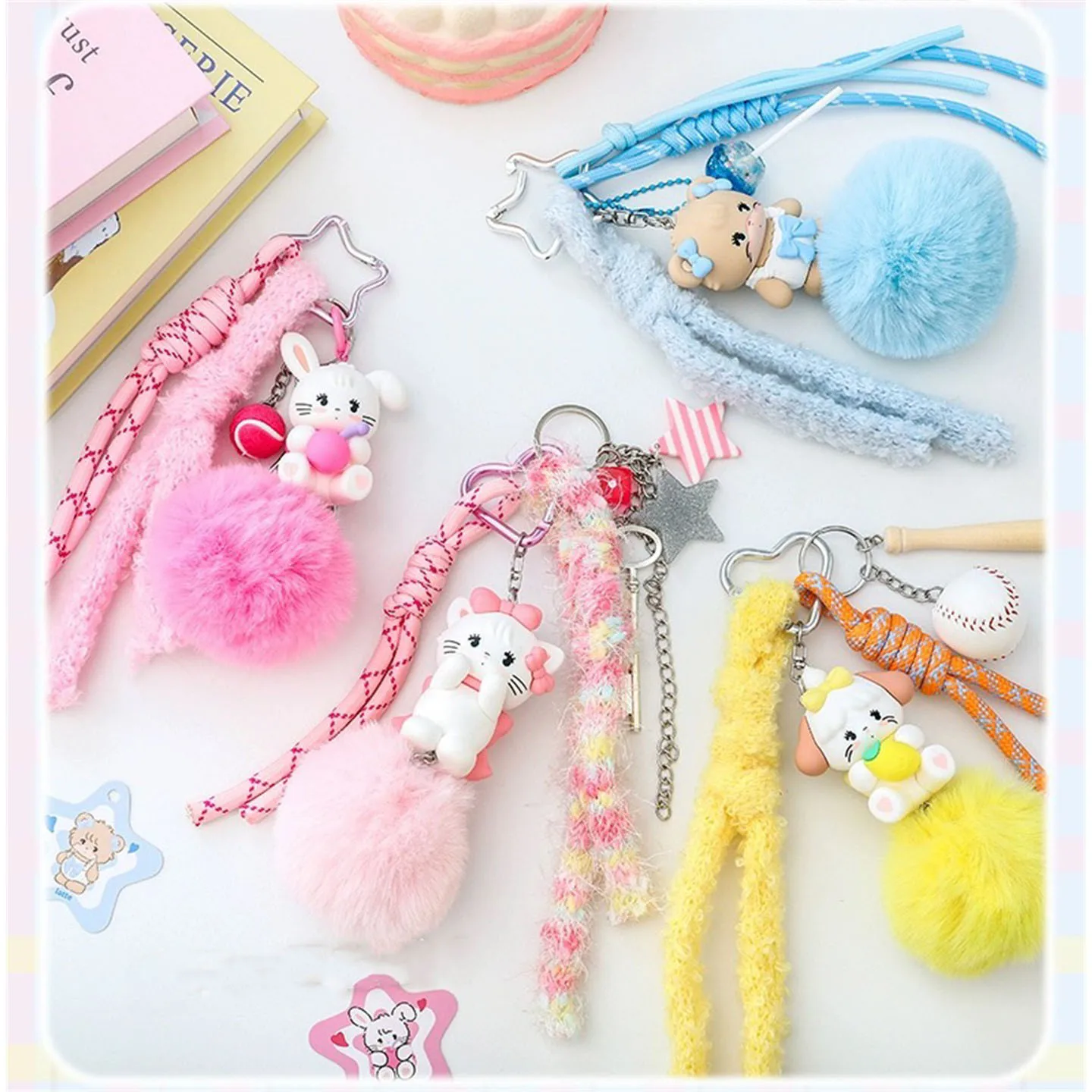 

Новый Kawaii Mikko Fluffy Ball Series брелок-сюрприз коробка игрушка аниме мусс Cammy Latte Mikko слепая коробка украшения подарок для девочек