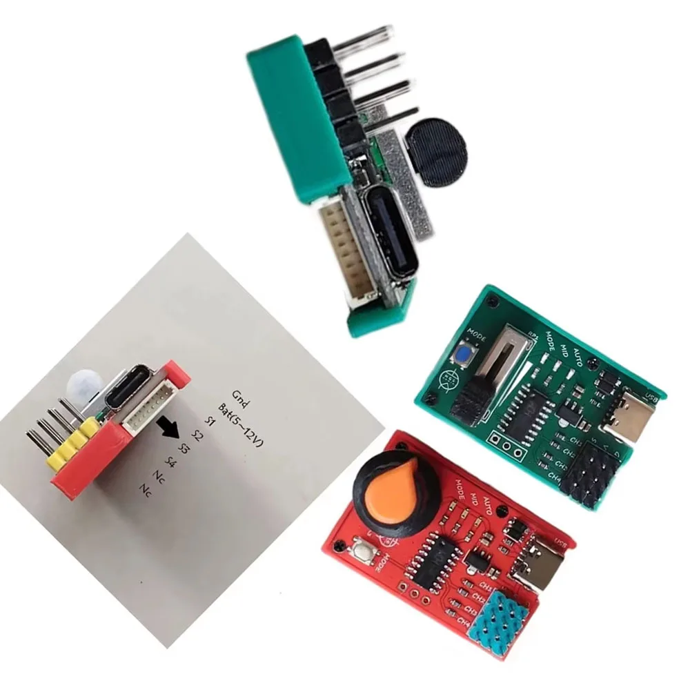 

4 Channel DShot and PWM Sliding/Knob Servo Tester for Brushless ESC Motor Testing Double Click to Switch Mode 5-12V Input
