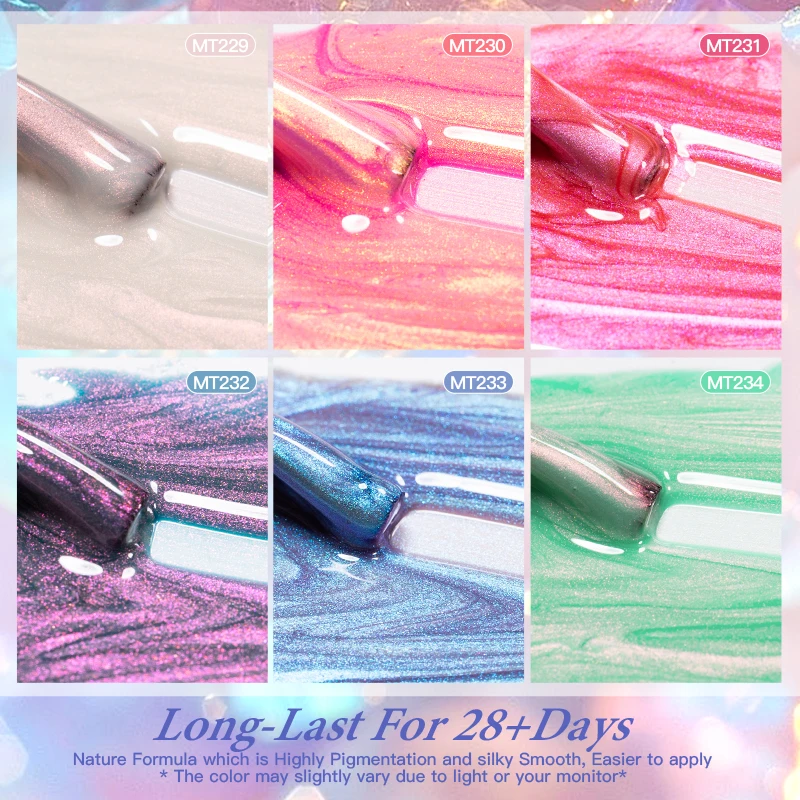 Auroras-esmalte de uñas de Gel con hilo de concha, Gel de concha de perla de sirena, barniz de Gel UV semipermanente para remojar, suministros de diseño DIY