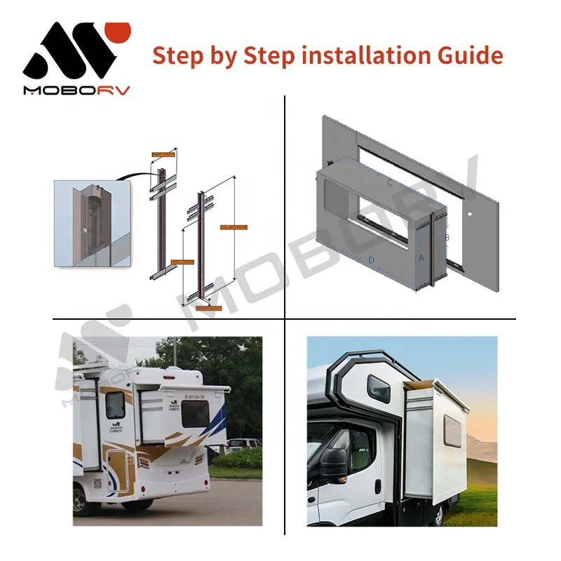 Aluminum Profile Electric Mechanism System Load Bearing Customizable Slider Awning Part Caravan RV Slide Out System For RV
