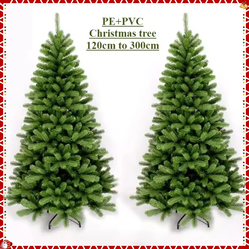 

Artificial Christmas Tree Metal Support PE+ PVC Material 1.2m To 3m Christmas Tree Family Christmas Atmosphere Decoration