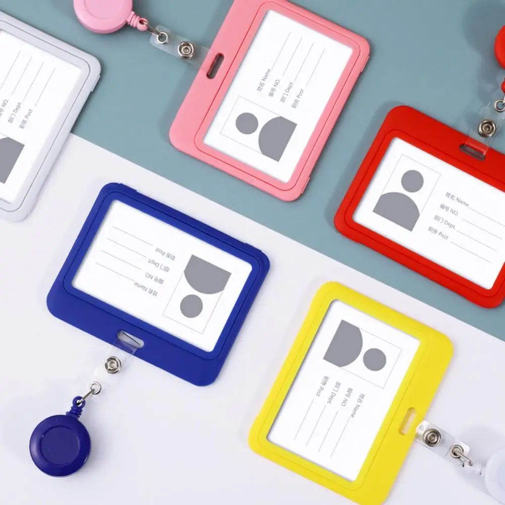 Exquisite Work Badge Aluminium Alloy Staff Badge Holder Secure Id Card Case for Work Permits Employee Name Badges Certificates