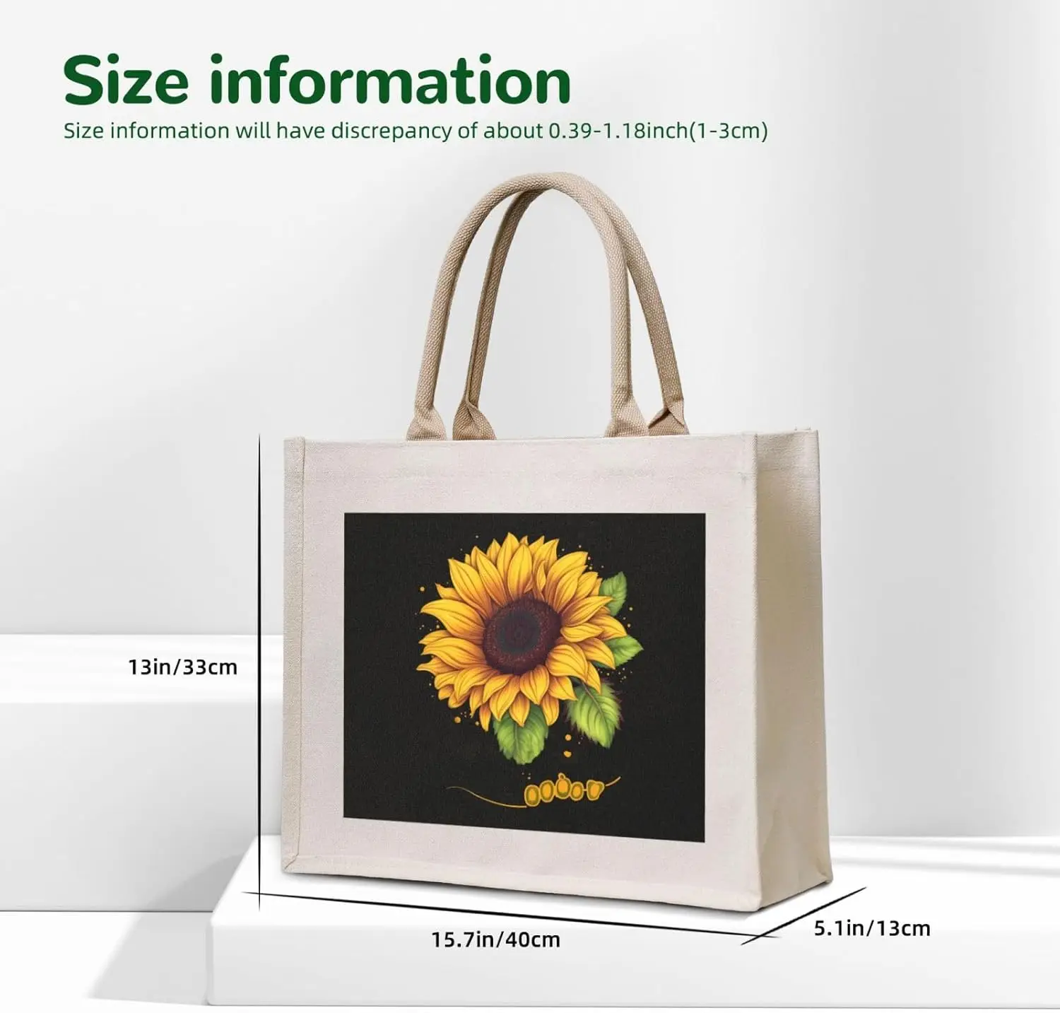 Blessed to Be Called Bolso de mano de lona con estampado de girasol, bolso de moda, bolso tipo shopper