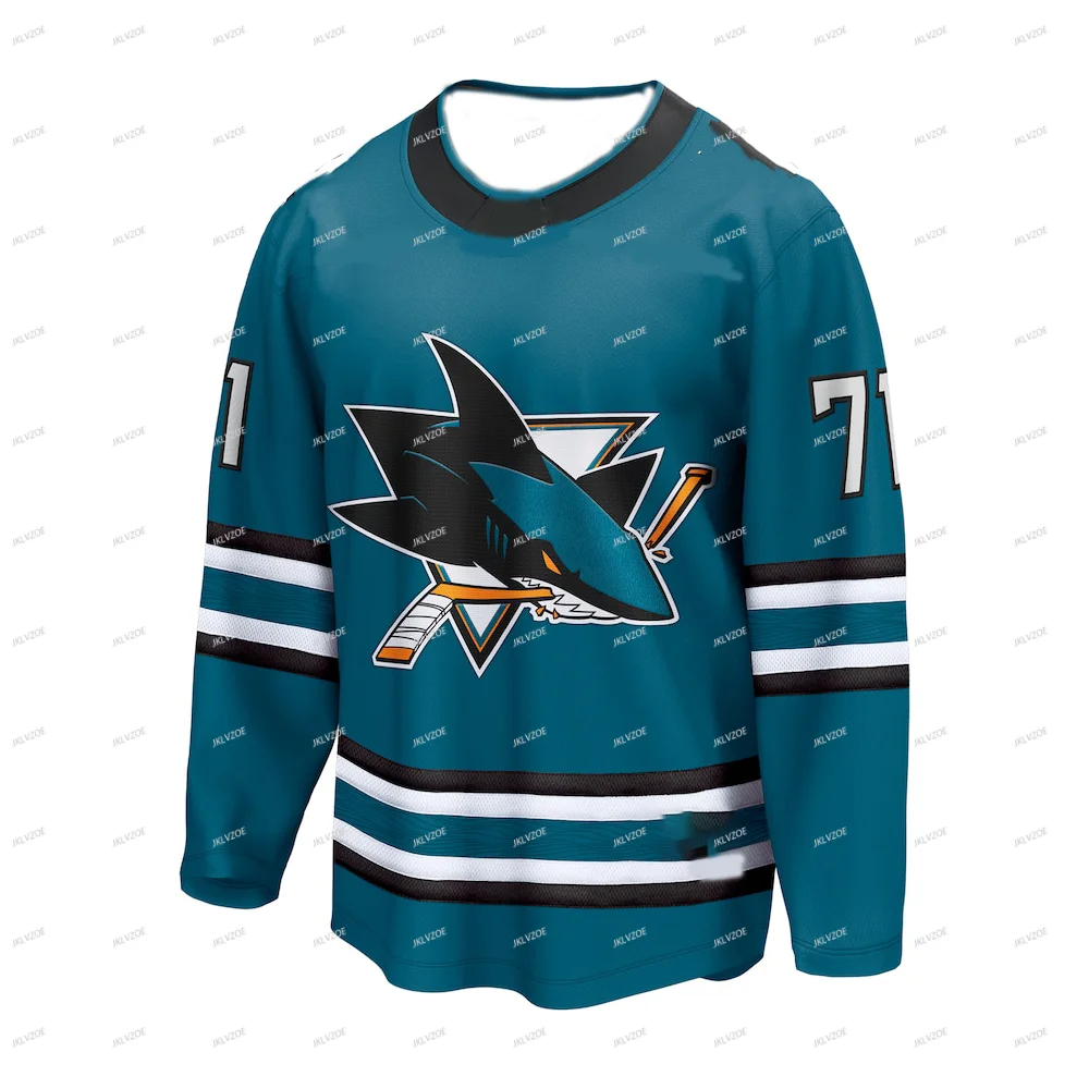 2024 Men Kids Ice Hockey Jersey Adult Teenager Team Top T Shirt Sports Tee Children Boys Women Clothes Hot Sharks Fanatics Home