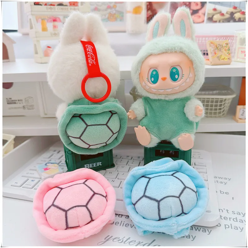 

For 17cm Labubu Clothes Cute Mini Doll'S Outfit Accessories Overalls Hat Shirt Hood Turtle Shell For Vinyl Dolls Fans Gift