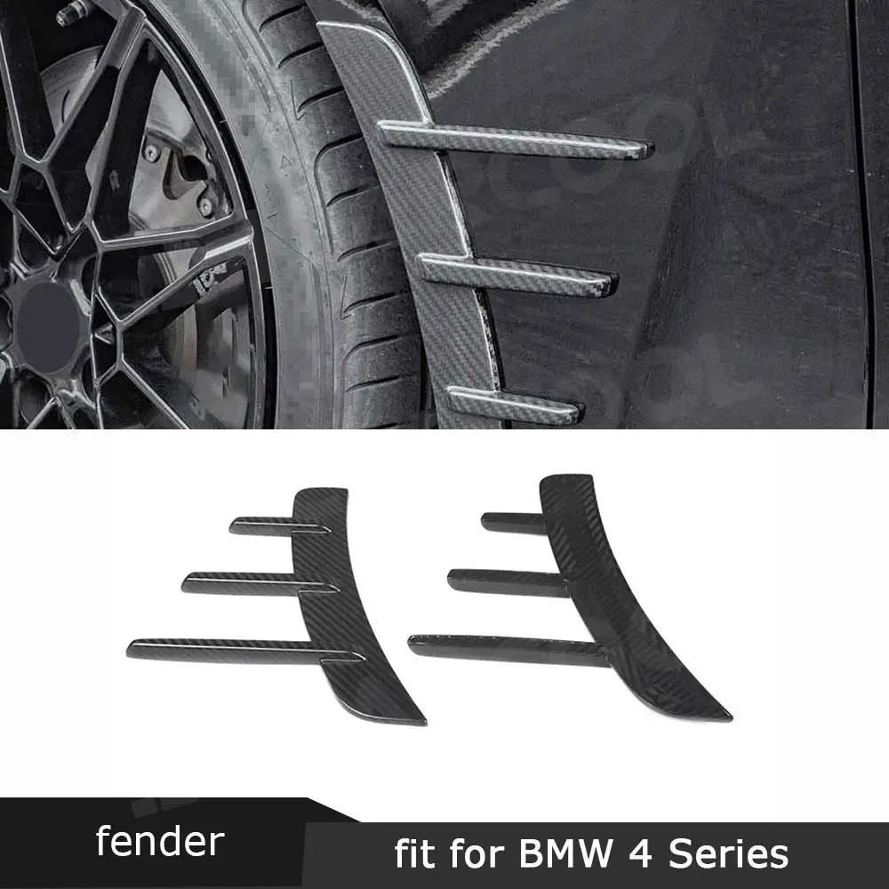 

Front Bumpers Lip Air Vent Trim Spoiler 2Pcs/Set For BMW 4 Series G22 G23 Coupe 2021 + Canards Splitters Car Styling Accessories