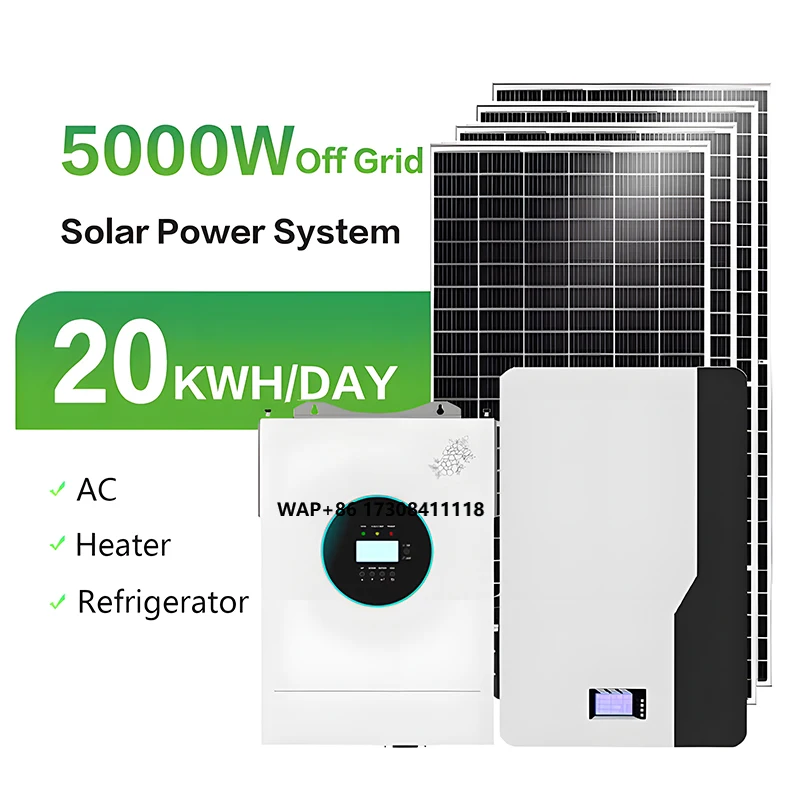 Hybrid 3KW 10KW Grid Tie Solar Energy System Single Three-Phase Dual Triple Quad Output Solar Panel System 60hz