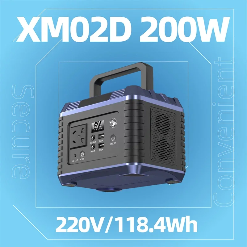 2024 New 32000MAH large capacity 220V/118.4Wh high power vehicle-mounted portable camping emergency energy storage power supply