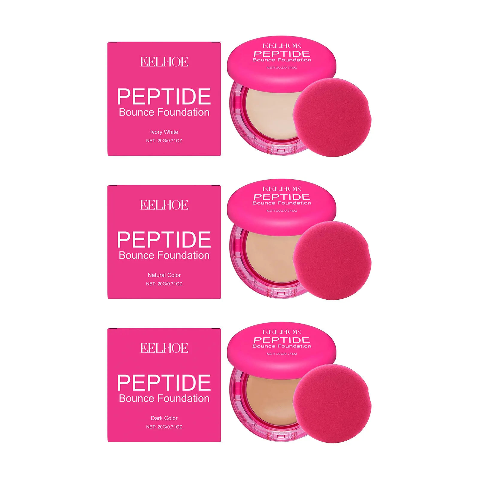 EELHOE Waterproof Foundation Balm Lasting Cover Blemishes Brightening Face Cosmetics High Coverage Makeup Base Cream Foundation