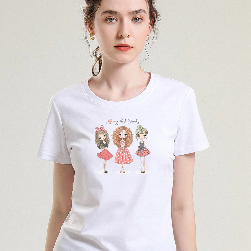 

Summer High-end Print Loose-fit Casual Trendy Women's Short Sleeve T-shirt Versatile Casual Trendy Top