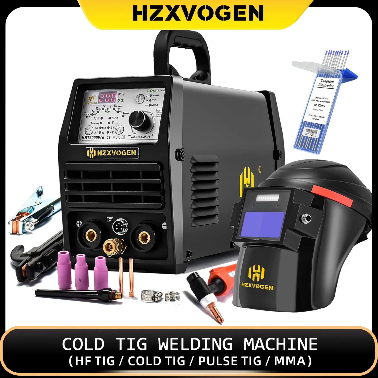 maquina de solda tig frio hzxvogen arc stick welder tig spot pulso 145a ajuste 1 900ms hf hbt2000pii 01