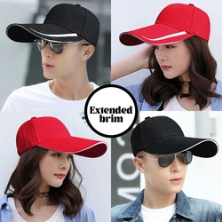 NEW Large Sun Cap Women Casual Baseball Caps Outdoors Men Extend Brim Fishing Hat 60-65cm Adjustable Sun Visor Cap Peaked Cap
