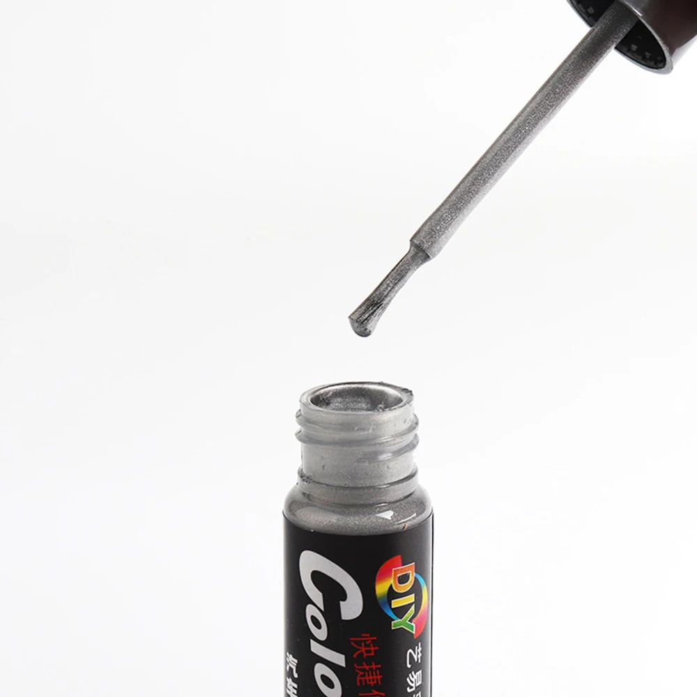 Car Scratch and chipping paint, paint with brush, black paint, white, red, silver, corrector