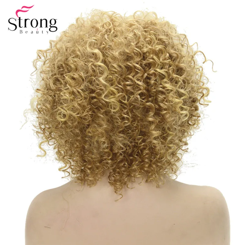 StrongBeauty Synthetic Afro Kinky Curly Wig Golden Heat Resistant Hair Wigs for Women COLOUR CHOICES