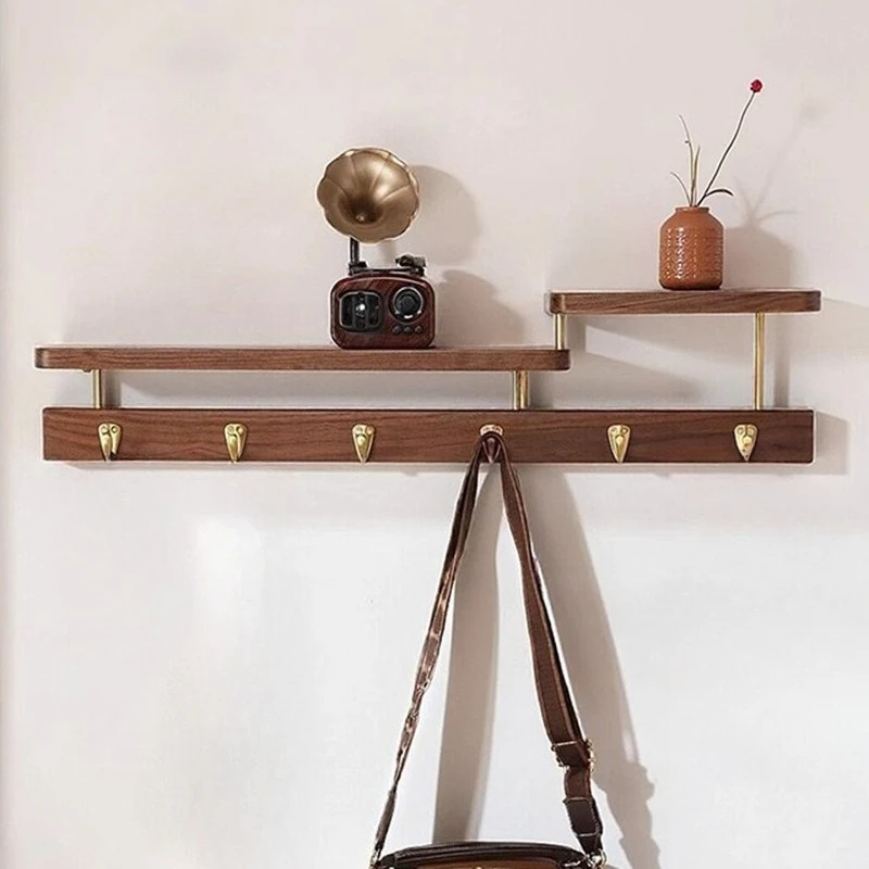 

Wooden Coat Racks Nordic Retro Creative Hanger Simple Luxury Multifunctional Shelf Elegant Aesthetic Design Clothes Racks