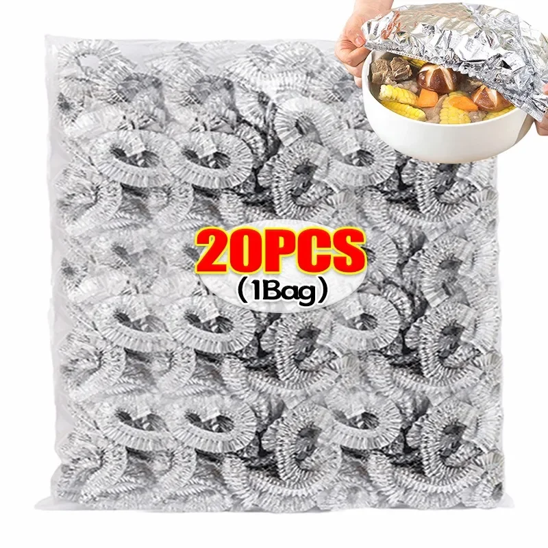 Aluminum Foil Insulation Covers Disposable Food Cover Foil Film Fresh-keep Fruit Storage Cover Kitchen Insulation Lid Home Use