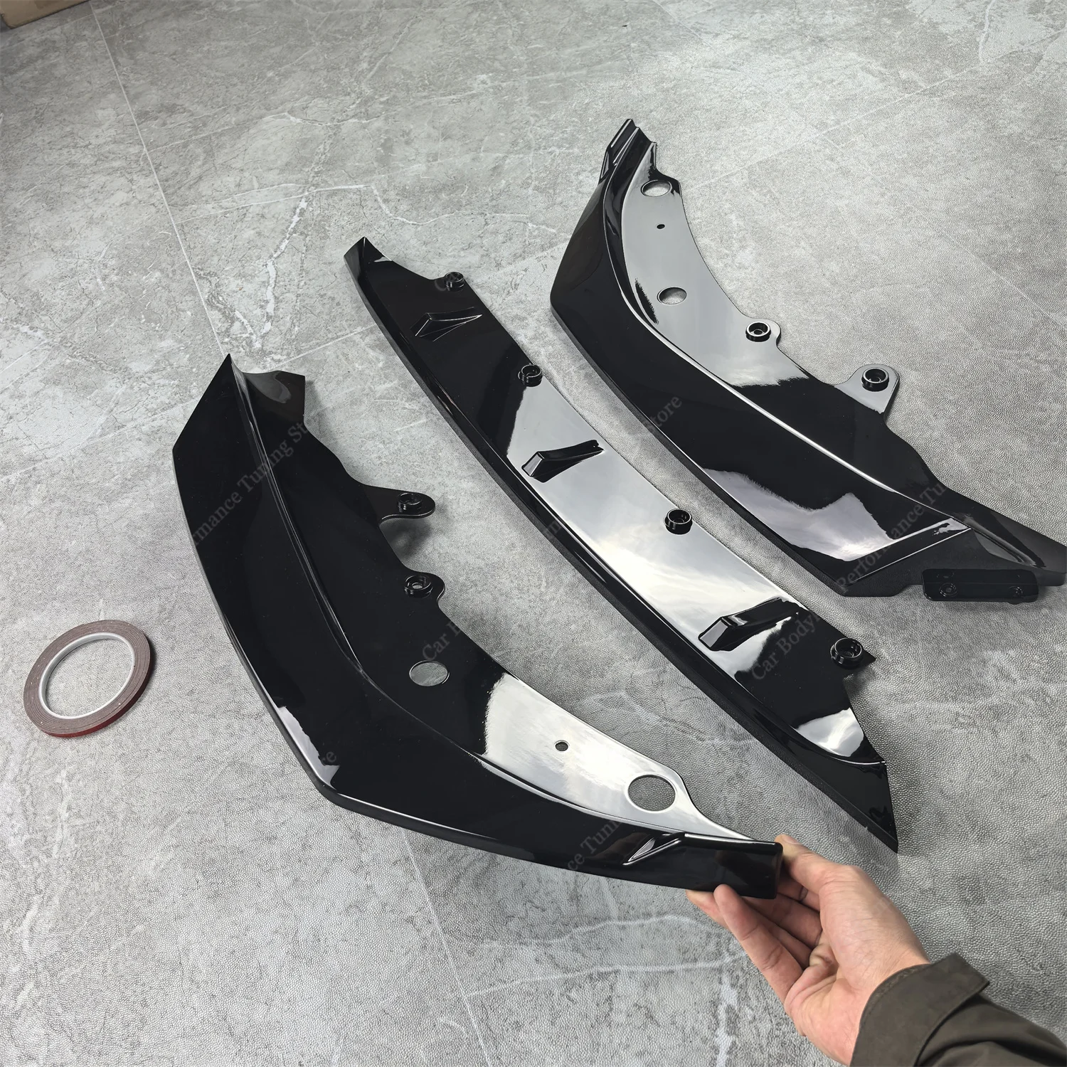 Competition Style Front Bumper Splitter Lip Spoiler Diffuser For BMW G22 G23 420i 430i 430d M440i M Sport 2019-2025 Tuning