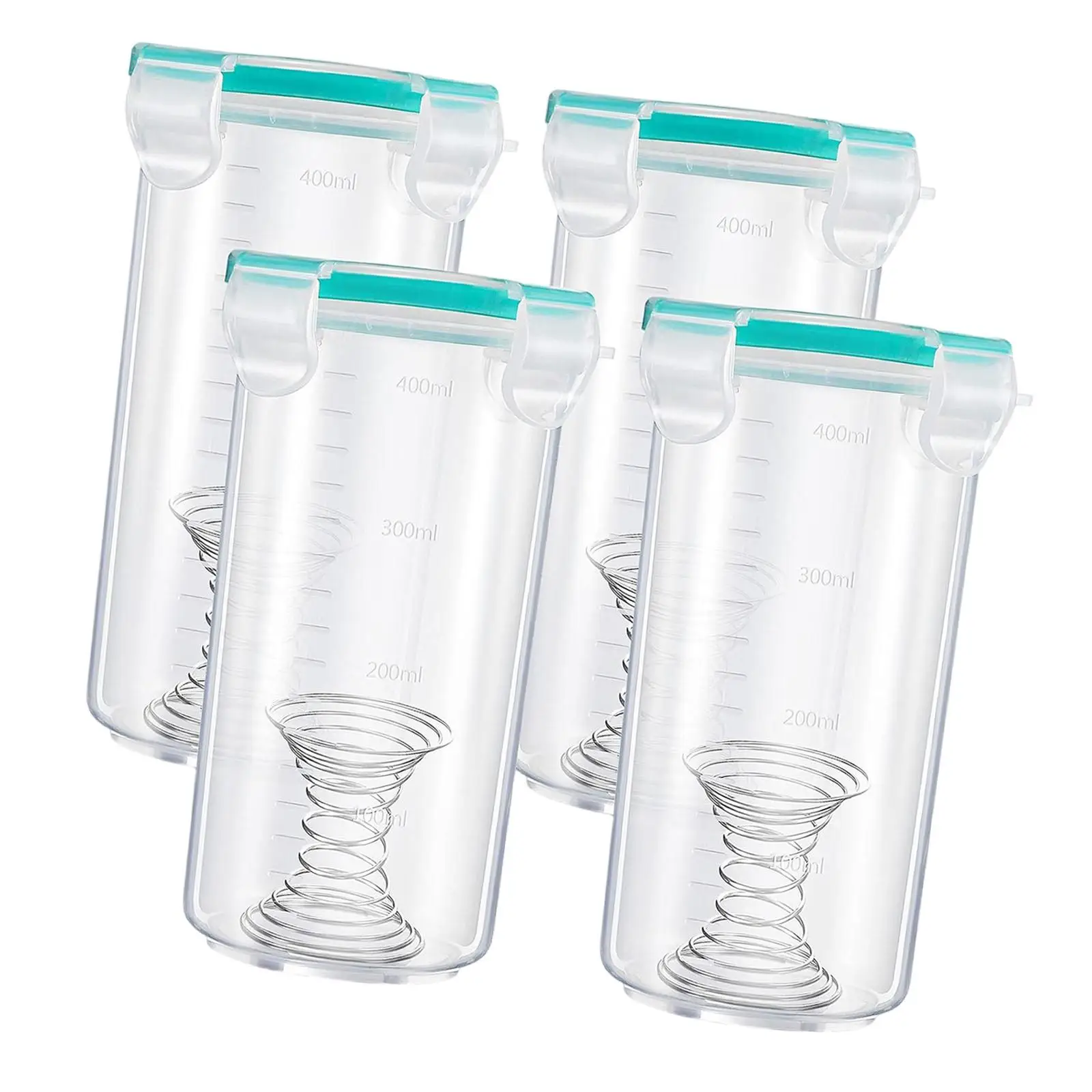 4 Pieces Touch up Paint Container Sealed Portable with Stainless Steel Mixing Spring Fillable for Repainting Paint Storage Cups