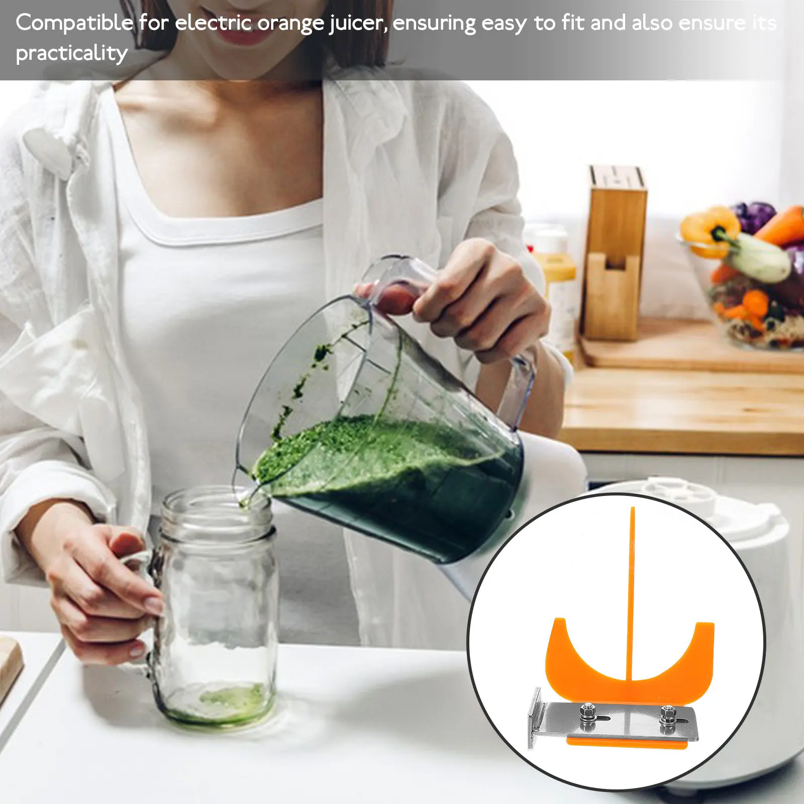 

Комплект из 1 шт. электрической соковыжималки для апельсинов: прочная пластиковая и железная конструкция, надежная функция очистки от кожуры, плавная работа для домашнего приготовления сока