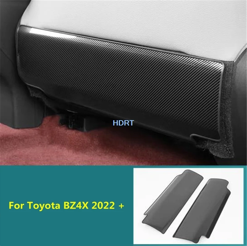 

Rear Seat Anti Guard 43.5CM Kick Pad Plate For Toyota BZ4X 2022 + Car Styling Protector Decoration Accessories Interior Sticker
