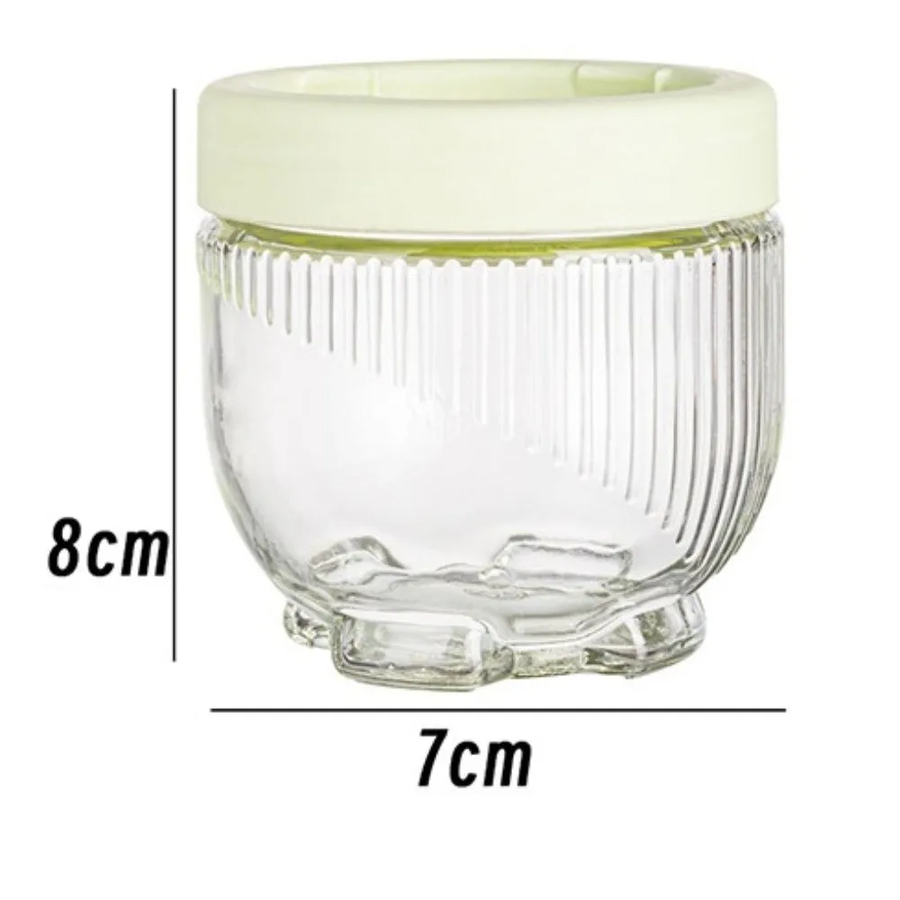 قابلة لإعادة الاستخدام غطاء محكم جرة زجاجية شفافة 300 مللي 600 مللي حاوية الحلوى مانعة للتسرب رشاقته تخزين المواد الغذائية جرة الاستخدام المنزلي