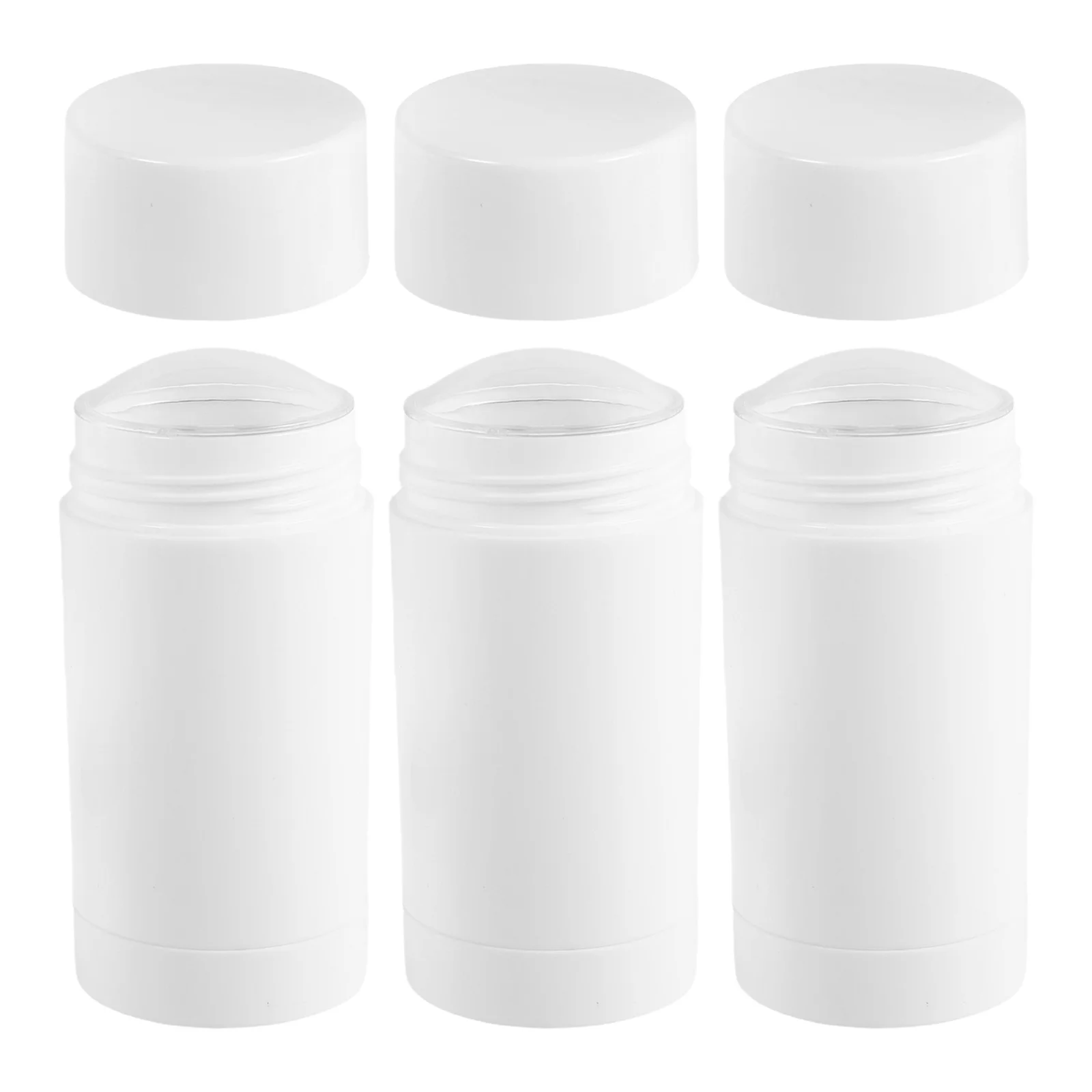 3Pcs Reusable Deodorant Containers with Twist Mechanism Ideal for Solid Perfume Blush Sticks DIY Projects Compact