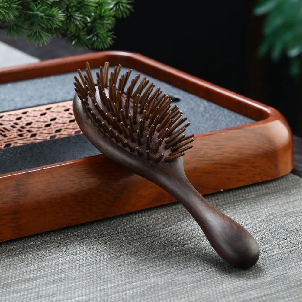 

Fashion Sandalwood Air Bag Hair Comb Hair Beauty Salon Scalp Massaging Hairbrush Bristle Anti Static Air Cushion Comb Lady/Girl