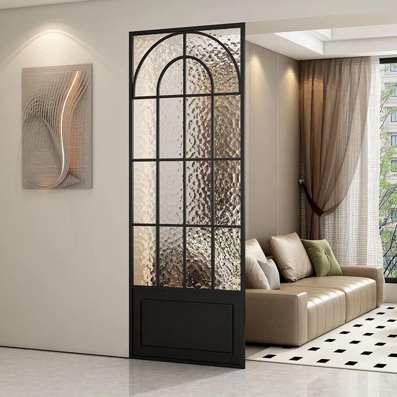 Cream windshield partition screen entrance entrance,indoor decoration false wall washbasin,simple and modern half wall occlusion