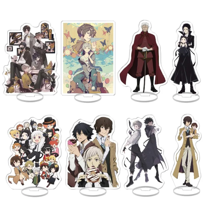 

Stray Bungou Dogs 10th Anniversary Acrylic Stand Figure Anime Dazai Osamu Nakahara Chuuya Desktop Standing Plate Toys Gift 15CM