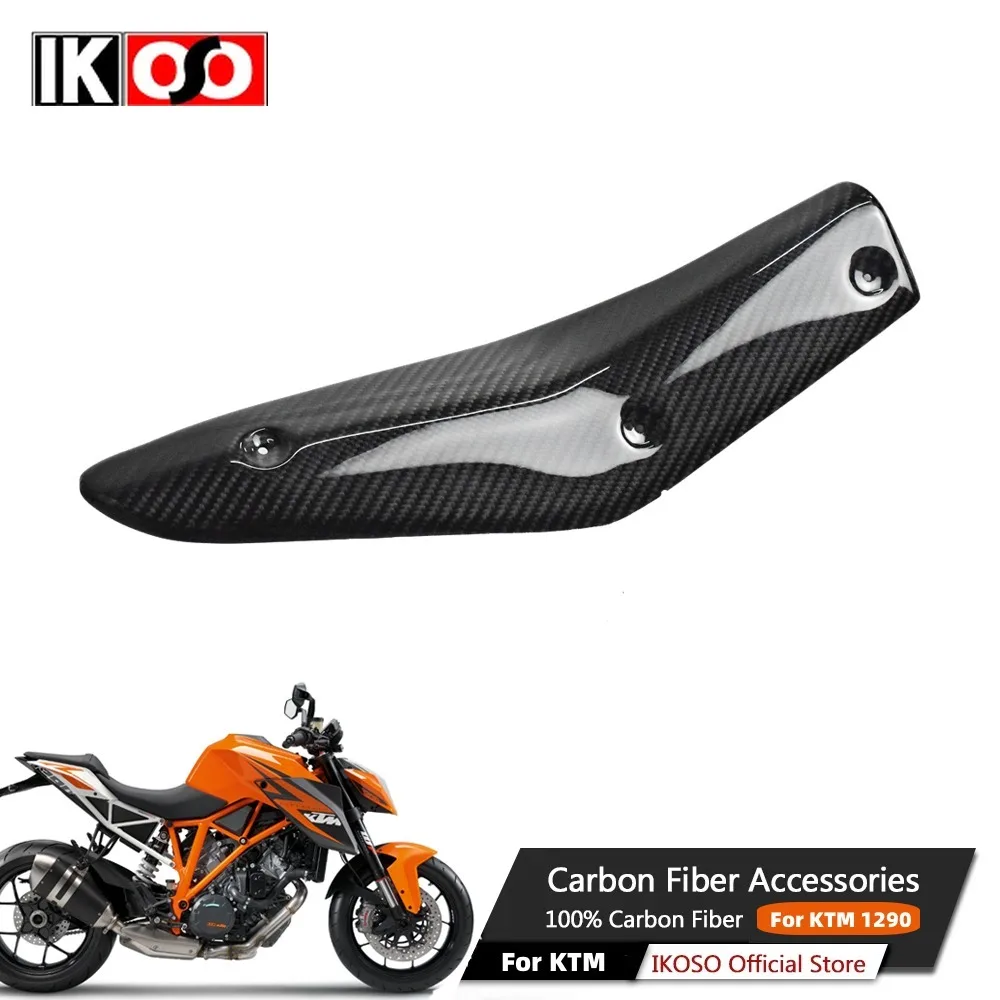 For KTM 1290 2017-2019 100% Pure 3K Full Dry Carbon Fiber Exhaust Pipe Anti Scalding Cover Fairing Motorcycle Modification Parts