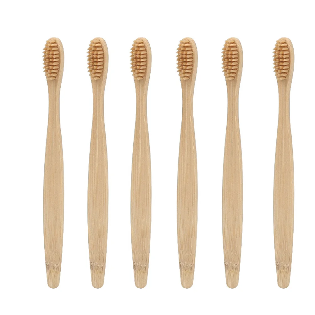 

12PCS Natural Toothbrush Bamboo Teeth Brush for Deeply Cleaning Set (Beige) Bamboo Toothbrushes