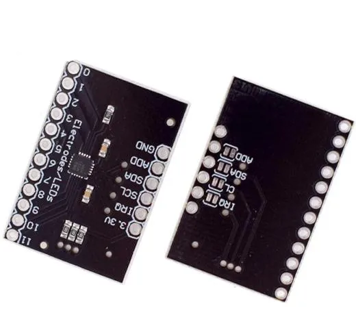 MPR121Breakout V12 Capacitive Touch Sensor Controller Module I2C Interface Keyboard Development Board for Arduino W/ Driving Pin