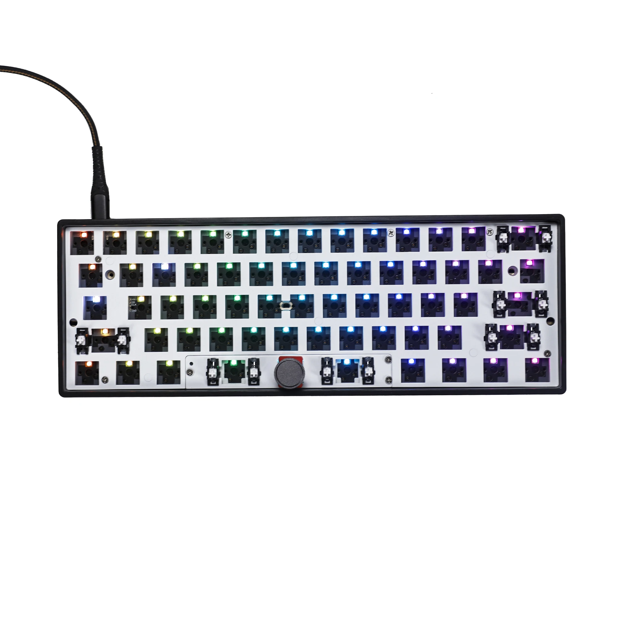 

GK61 Pro RGB QMK VIA Wired Gasket Hot Swap Hot-swappable Knob 60% Fully Programmable NKRO Keyboard Kit Support Split space