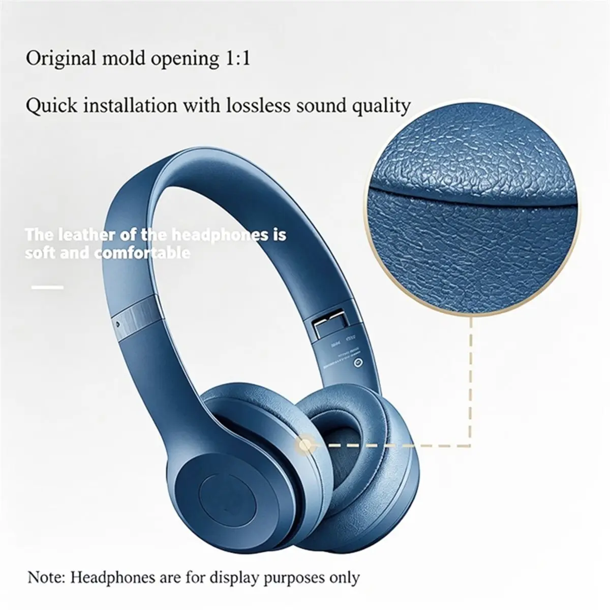 update. For Beats Solo4 Replacement Ear Pads Wireless Headphones Ear Pad Cushions Memory Foam Ear Cushions Blue