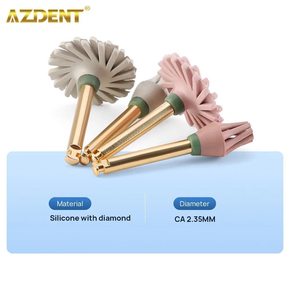 Zestaw do polerowania silikonowa w kształcie diamentu z kompozytowym tarcza polerska zębowym o grubości 4 sztuk/zestaw AZDENT o grubości 2.35mm do