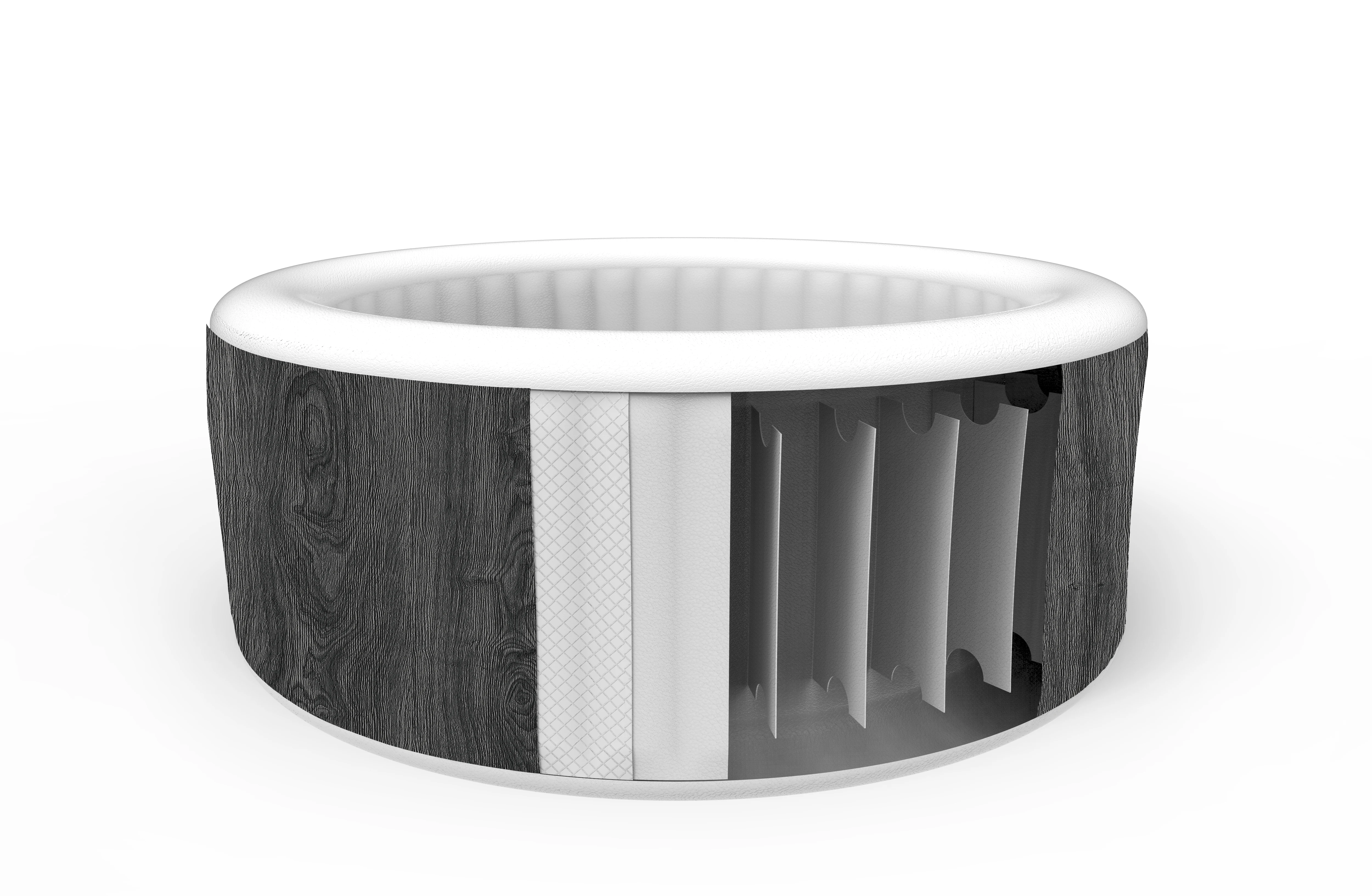 STLF Jilong Avenli 17283EUV41 فانكوفر سبا لـ 4 أشخاص حوض استحمام ساخن مستدير قابل للنفخ 175 سم × 70 سم #3