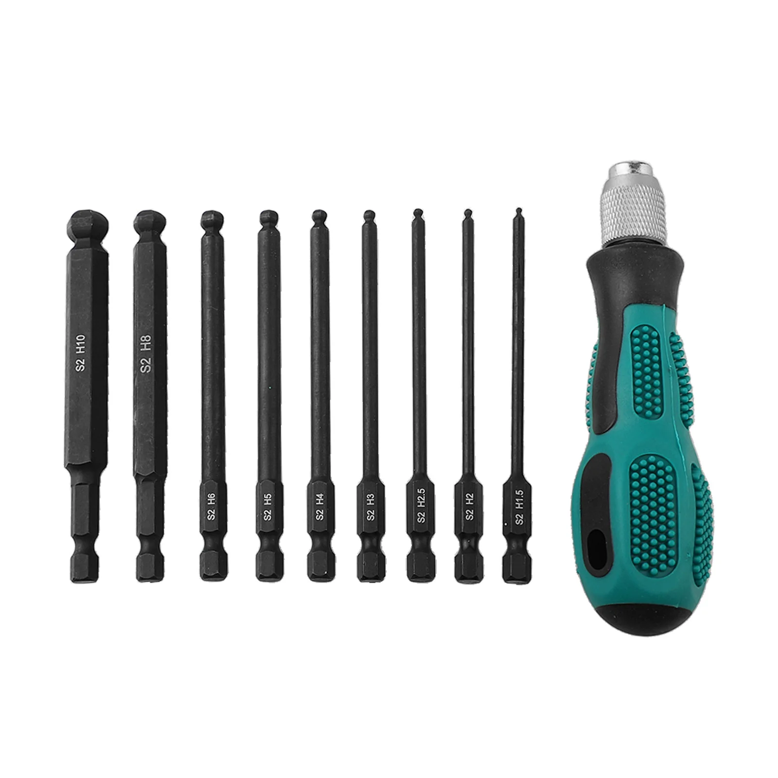 For Hard-to-reach Spaces Ball Head Screwdriver Bit 100mm Ball End Bits Color: Black Adjust At Various Angles Brand New Unused