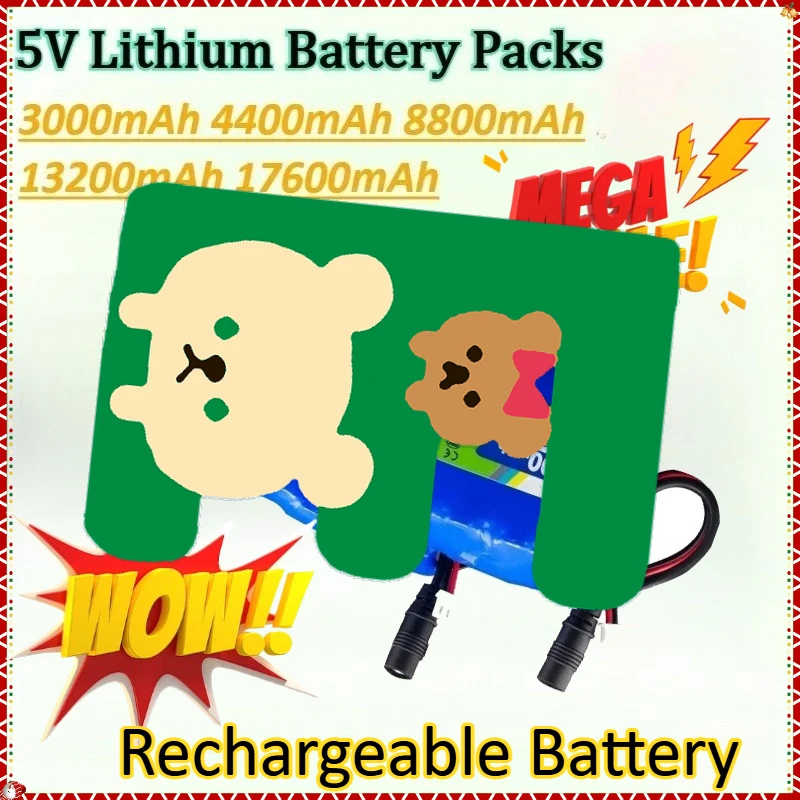 

New Lithium Battery 5V Rechargeable Single Chip Microcomputer for Bluetooth Speaker LED Lamp USB Fan Replacement Battery Packs
