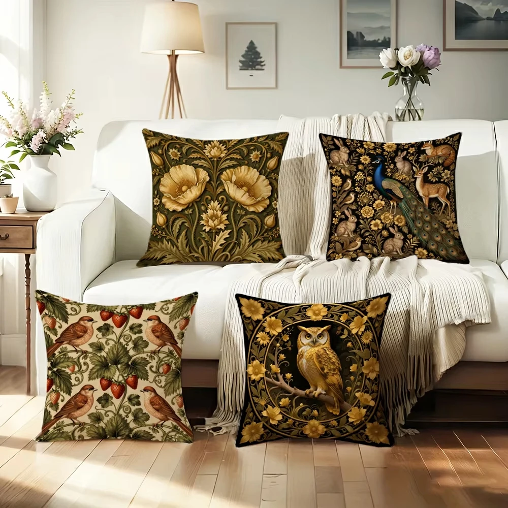 

Exquisite Floral and Animal Patterned Cushion Covers Sofa cushion cover home bedroom room decoration