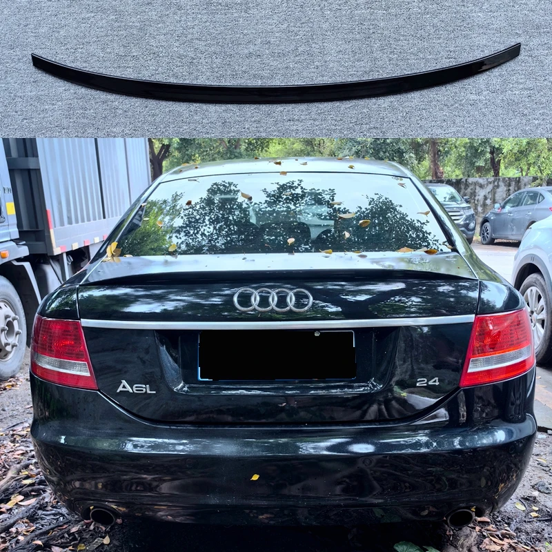 For Audi A6 C6 2005 TO 2011 Spoiler ABS Material Primer Color Rear Trunk Lip Wing Car Accessories spoiler