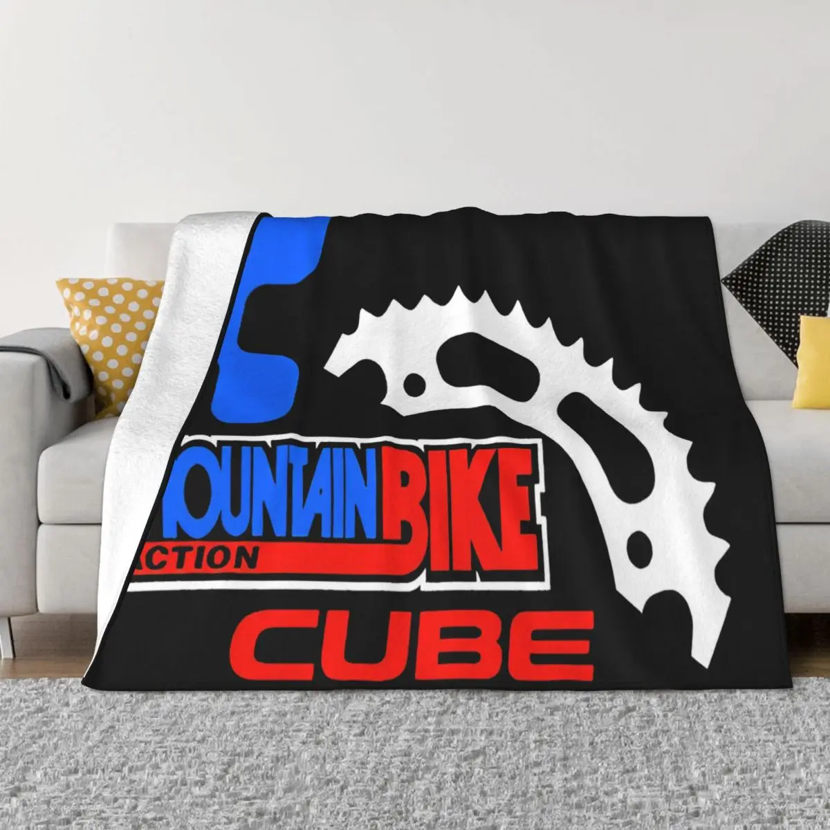 New Mtb Cube Mountain Bike Black White Mens T S 2Xl Colour Youth Middle Aged Stylish On Sale More Size Party Throw Blanket