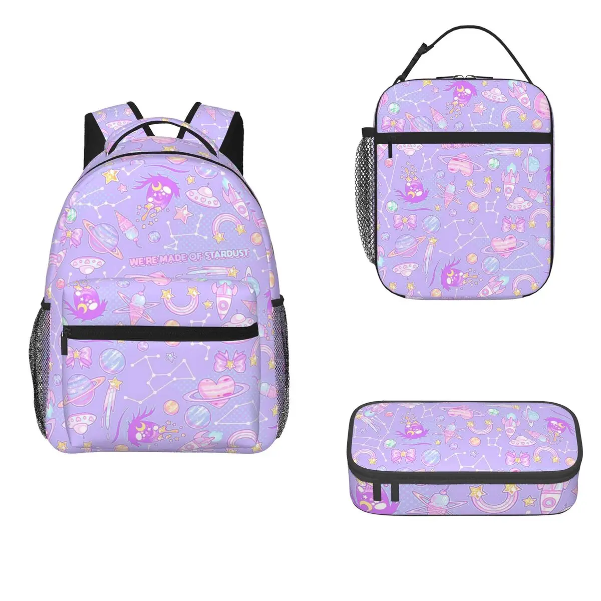 

STAR CHILD (re-edit) Backpacks Boys Girls Bookbag Children School Bags Cartoon Kids Rucksack Lunch Bag Pen Bag Three-Piece Set