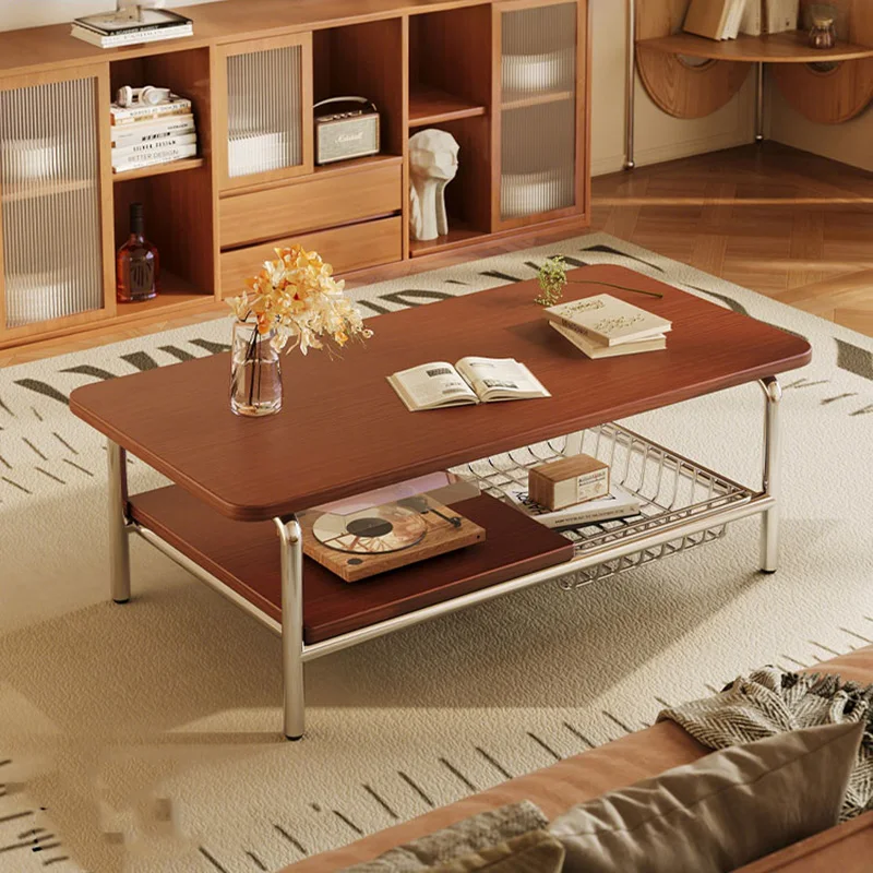 

Multifunction Rectangular Coffee Table Luxury Italian Classic Trendy Coffee Table Aesthetic Retro Mueble Salon Home Furniture