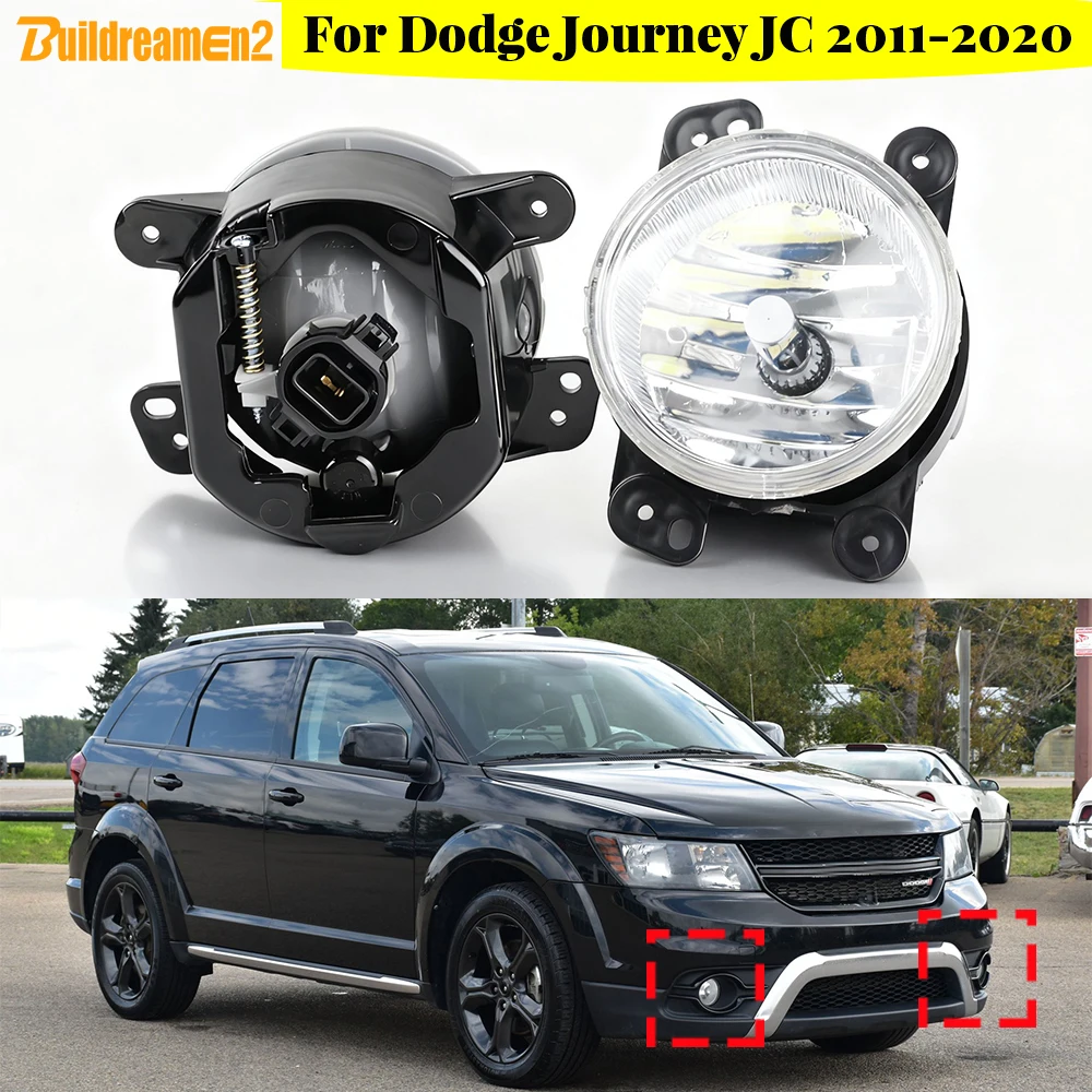 

2 Pieces Car LED Fog Light Lampshade with PSX24W Bulb 12V For Dodge Journey JC 2011-2020