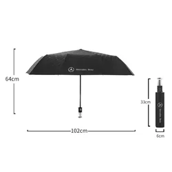 Umbrella For Mercedes Benz Logo Auto Automatic Fold Parasol For Suitable for adults and children on rainy and sunny days