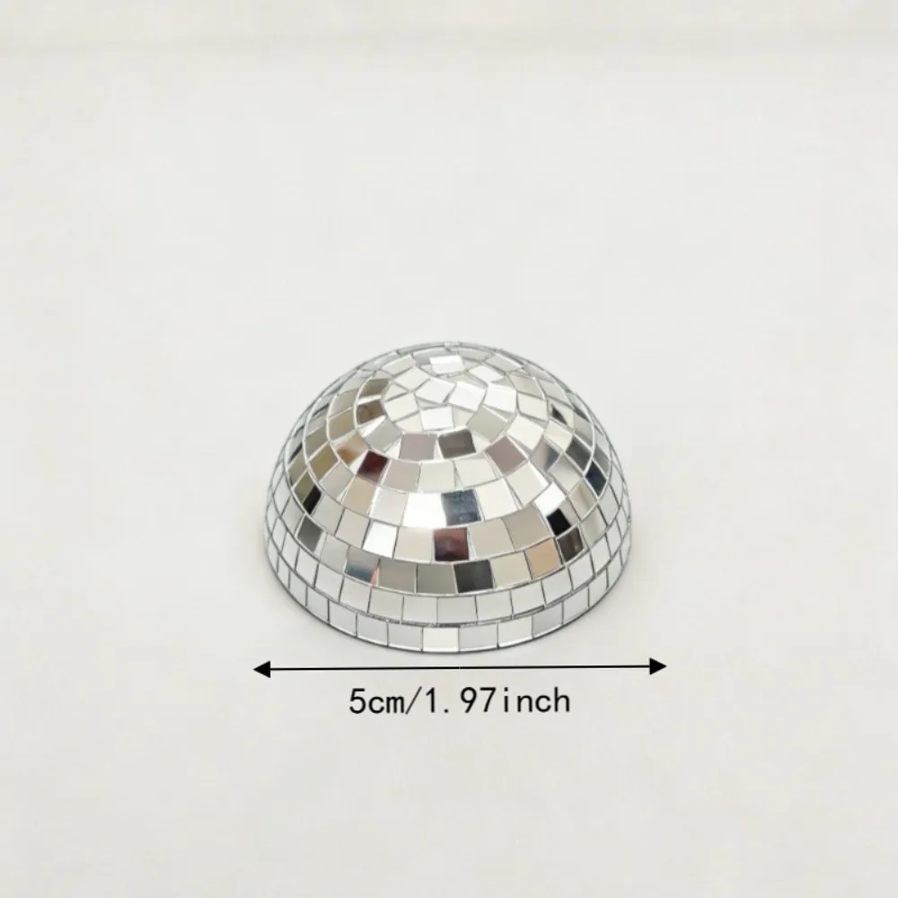 Silver Disco Mirror Ball Reflective Surface Mirror Finish Mirror Half Ball Disco Wall Decor